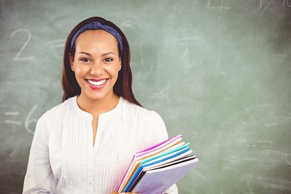 smiling teacher